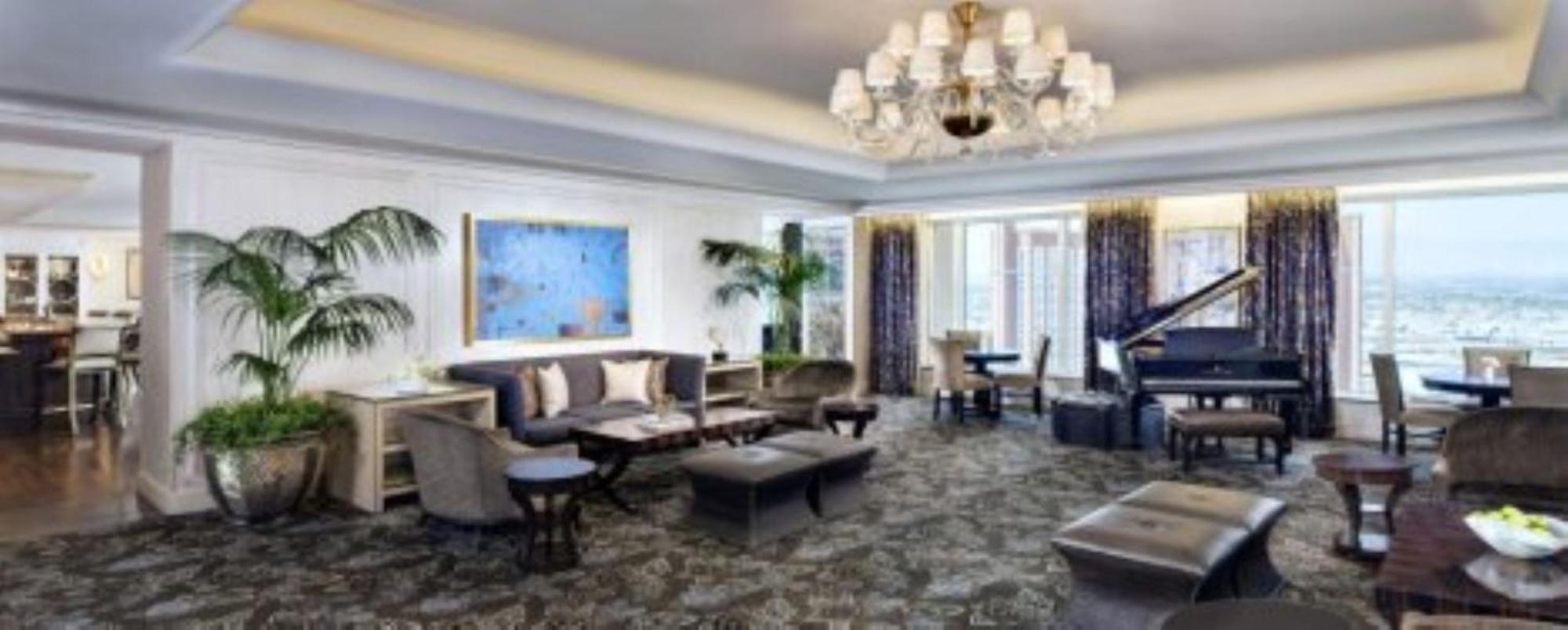 The Palazzo At The Venetian Hotel Las Vegas Exterior photo The living room of a typical suite at the Waldorf Astoria Chicago